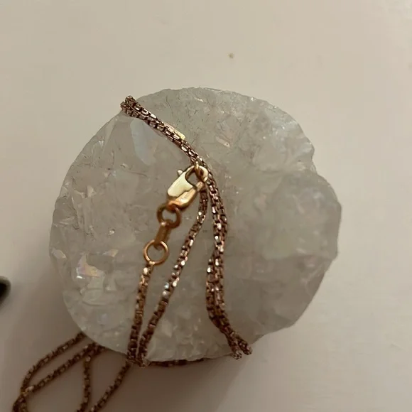 14k rose and yellow gold chain 18” - Picture 2 of 7